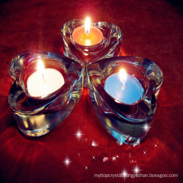 heart shaped crystal tealight candle holder for wedding and home decoration CH-006